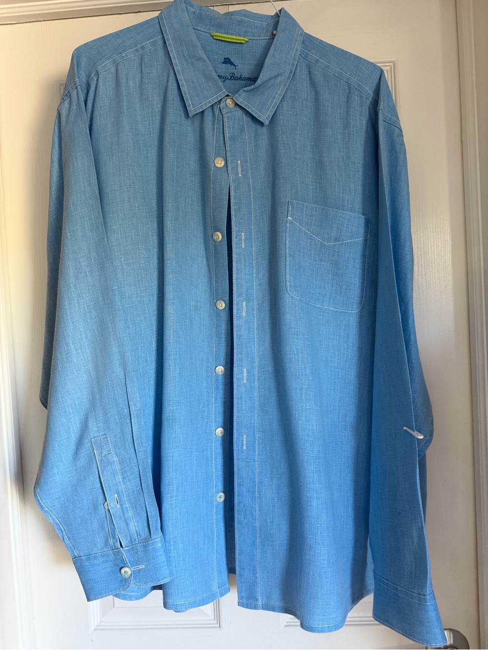 Tommy Bahama Light Blue Linen Button-Down Shirt